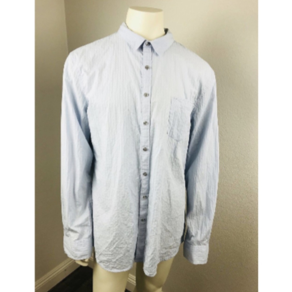 MARC ANTHONY XXL Shirt Blue Long Sleeve 100%Cotton
